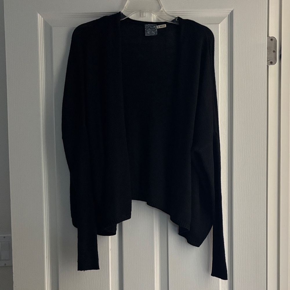 Flounce Silk/Wool Open Cardigan Sweater Sz S/M